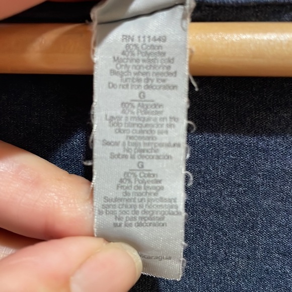 Next Level Apparel | "Wifey" V-Neck T-Shirt; Size Large; Navy Blue - Picture 5 of 7